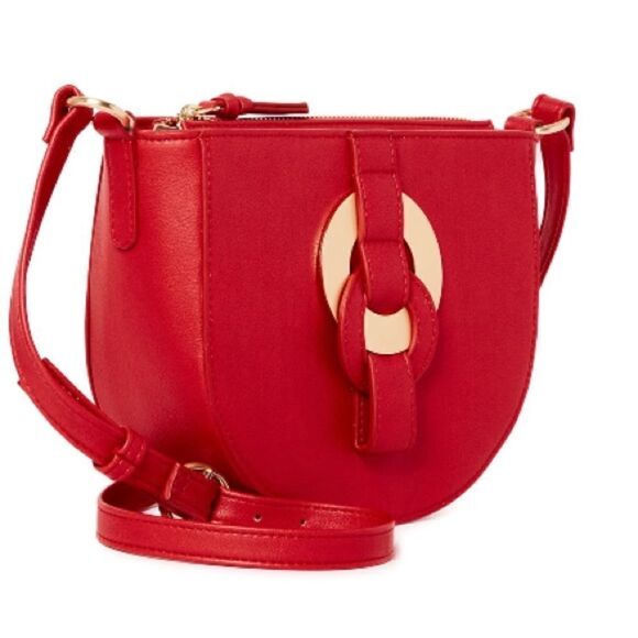 Coral Faux Leather Crossbody - Picture 3 of 6